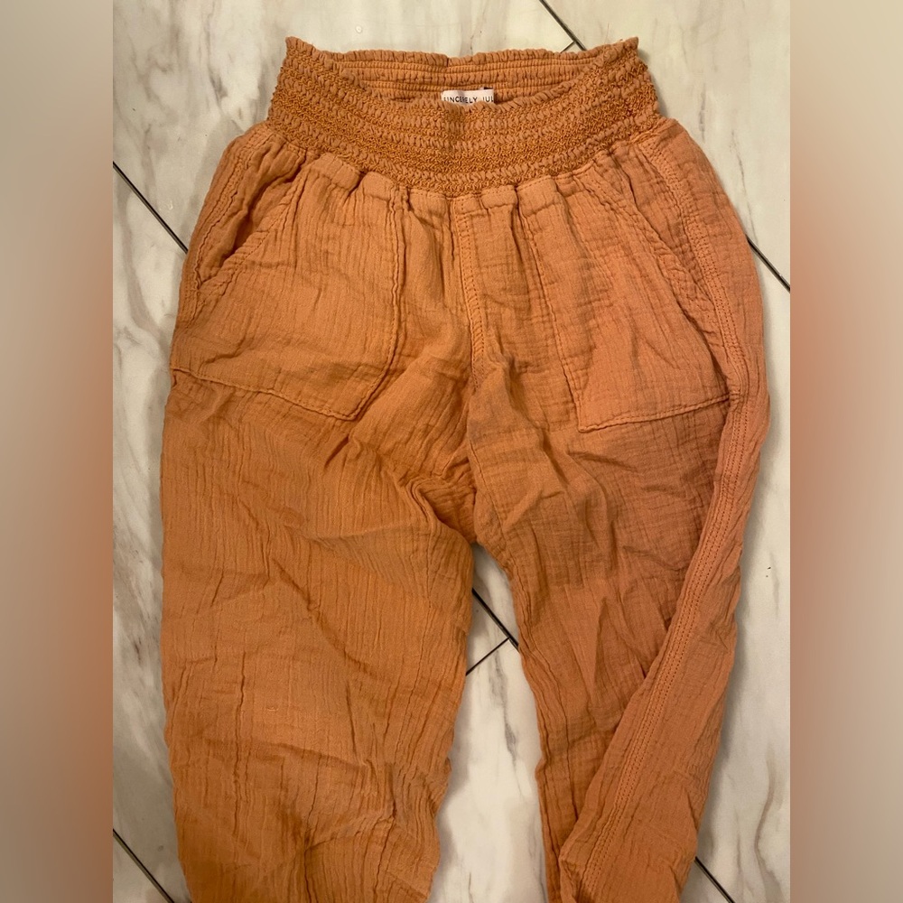 Sincerely Jules Burnt Orange Linen Pants